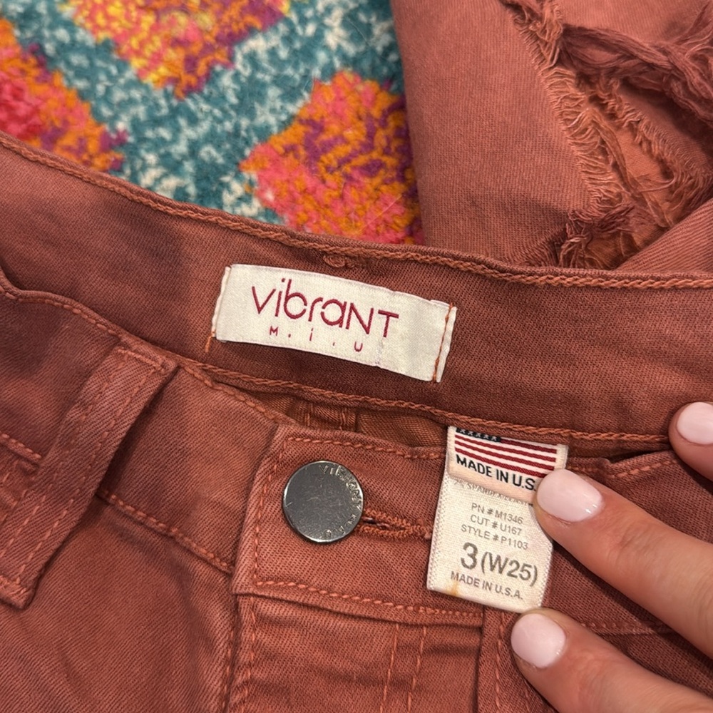 MOVING SALE Rust distressed knee skinny jeans - Vibrant Denim - Picture 7 of 7